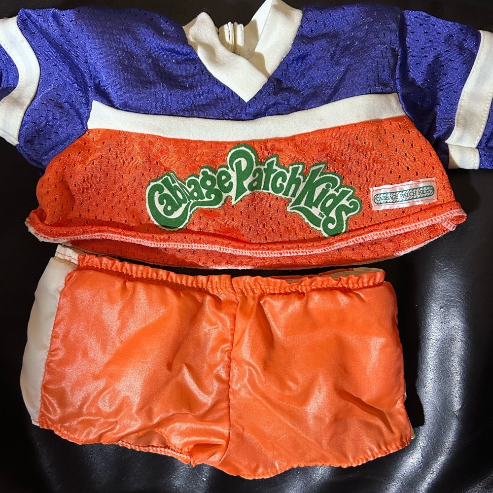 Cabbage Patch Kids Football Jersey Outfit With Pads Orange/Blue #9